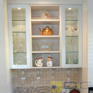 Open Shelves provide display and easy access